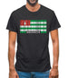 Abkhazia Barcode Style Flag Mens T-Shirt