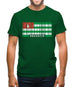 Abkhazia Barcode Style Flag Mens T-Shirt