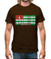 Abkhazia Barcode Style Flag Mens T-Shirt