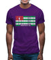 Abkhazia Barcode Style Flag Mens T-Shirt
