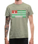 Abkhazia Barcode Style Flag Mens T-Shirt