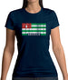 Abkhazia Barcode Style Flag Womens T-Shirt