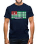 Abkhazia Barcode Style Flag Mens T-Shirt