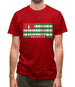 Abkhazia Barcode Style Flag Mens T-Shirt