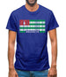 Abkhazia Barcode Style Flag Mens T-Shirt