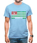 Abkhazia Barcode Style Flag Mens T-Shirt