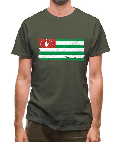 Abkhazia Grunge Style Flag Mens T-Shirt