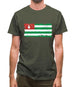 Abkhazia Grunge Style Flag Mens T-Shirt