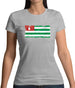 Abkhazia Grunge Style Flag Womens T-Shirt