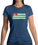 Abkhazia Grunge Style Flag Womens T-Shirt