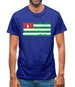 Abkhazia Grunge Style Flag Mens T-Shirt