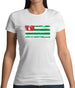 Abkhazia Grunge Style Flag Womens T-Shirt