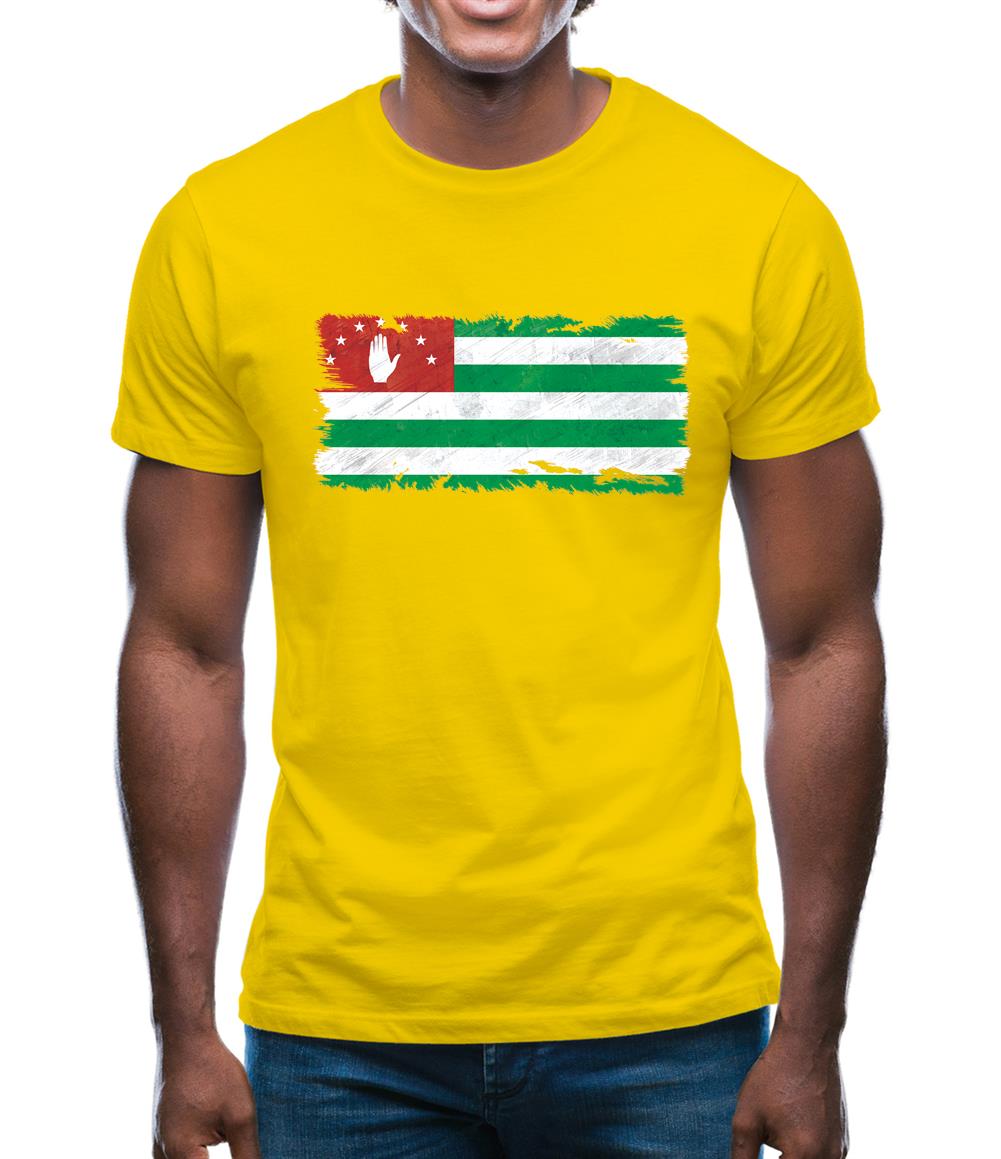 Abkhazia Grunge Style Flag Mens T-Shirt