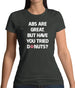 Abs Are Great, Donuts Womens T-Shirt