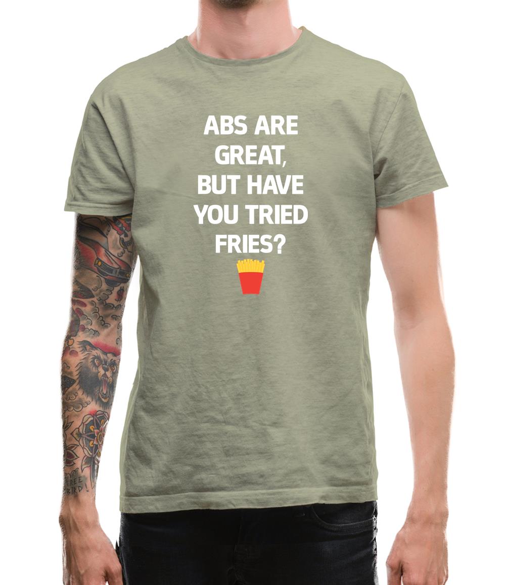 Abs Are Great, Fries Mens T-Shirt