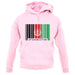 Afghanistan Barcode Style Flag unisex hoodie