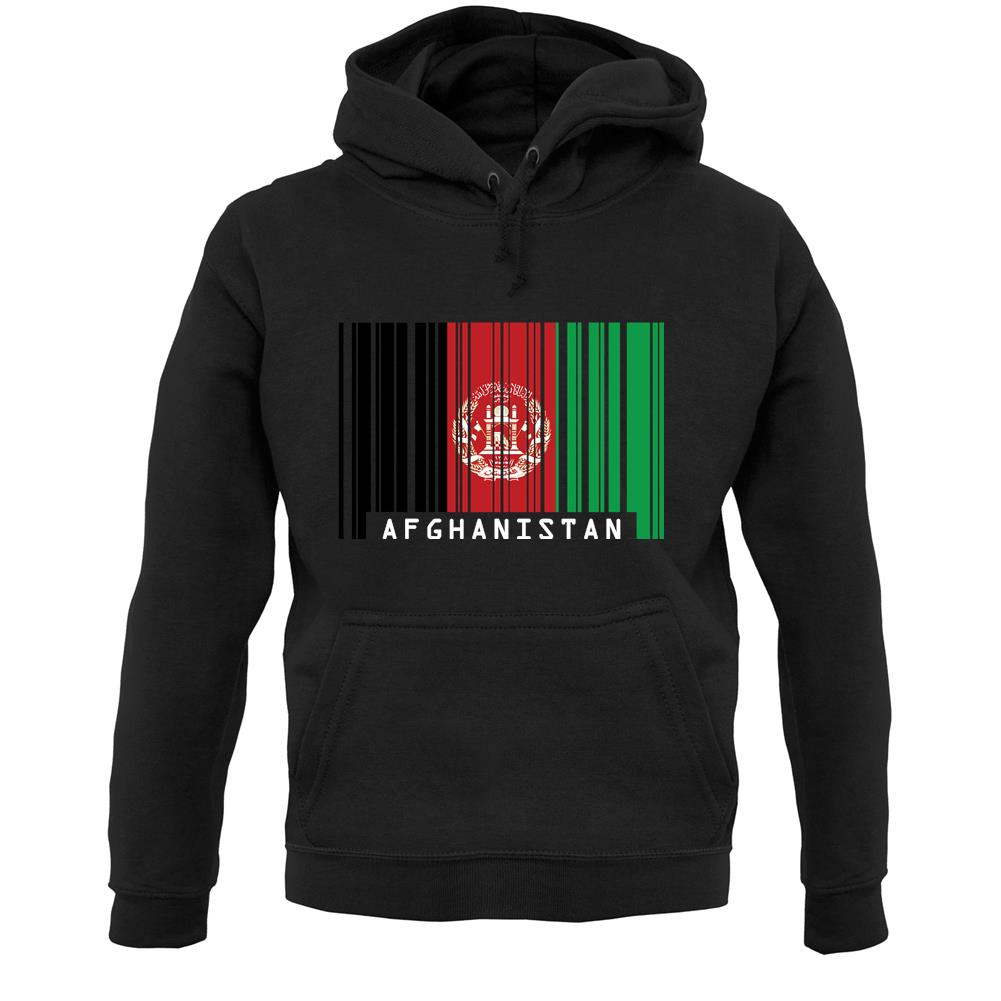 Afghanistan Barcode Style Flag Unisex Hoodie