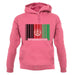 Afghanistan Barcode Style Flag unisex hoodie