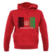 Afghanistan Barcode Style Flag unisex hoodie