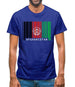 Afghanistan Barcode Style Flag Mens T-Shirt