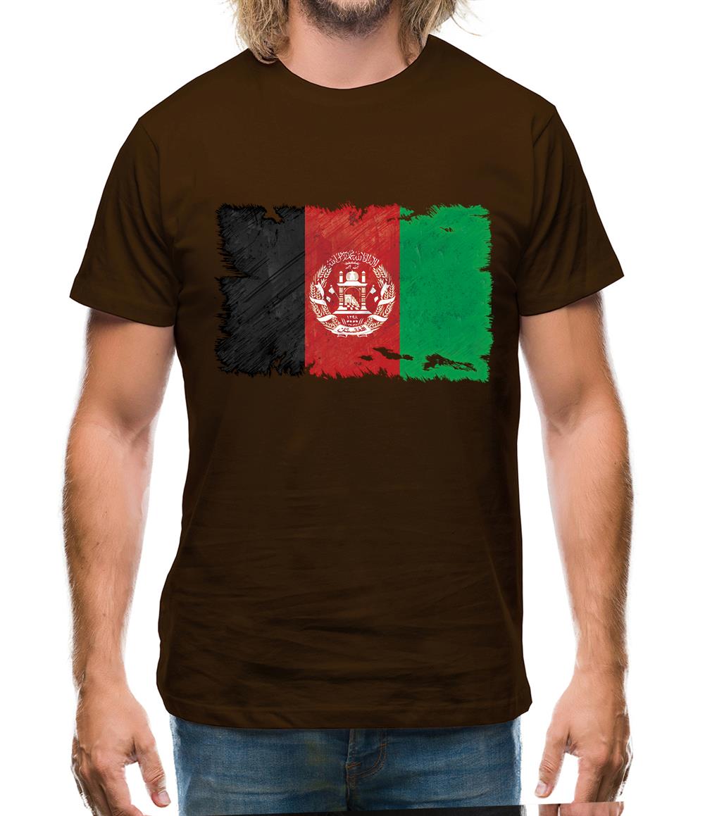 Afghanistan Grunge Style Flag Mens T-Shirt