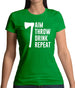 Aim, Throw, Drink Repeat Womens T-Shirt