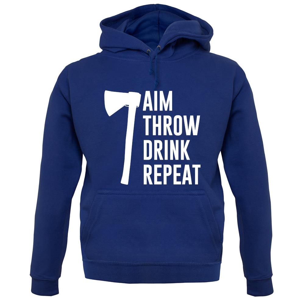 Aim, Throw, Drink Repeat unisex hoodie