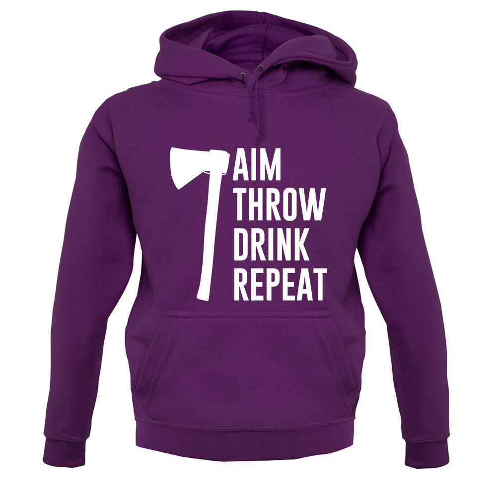 Aim, Throw, Drink Repeat unisex hoodie