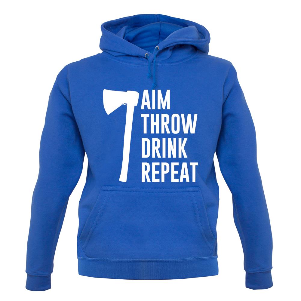 Aim, Throw, Drink Repeat unisex hoodie