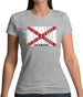 Alabama Barcode Style Flag Womens T-Shirt