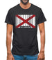 Alabama Barcode Style Flag Mens T-Shirt