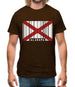 Alabama Barcode Style Flag Mens T-Shirt