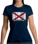 Alabama Barcode Style Flag Womens T-Shirt