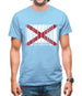 Alabama Barcode Style Flag Mens T-Shirt