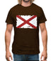 Alabama Grunge Style Flag Mens T-Shirt
