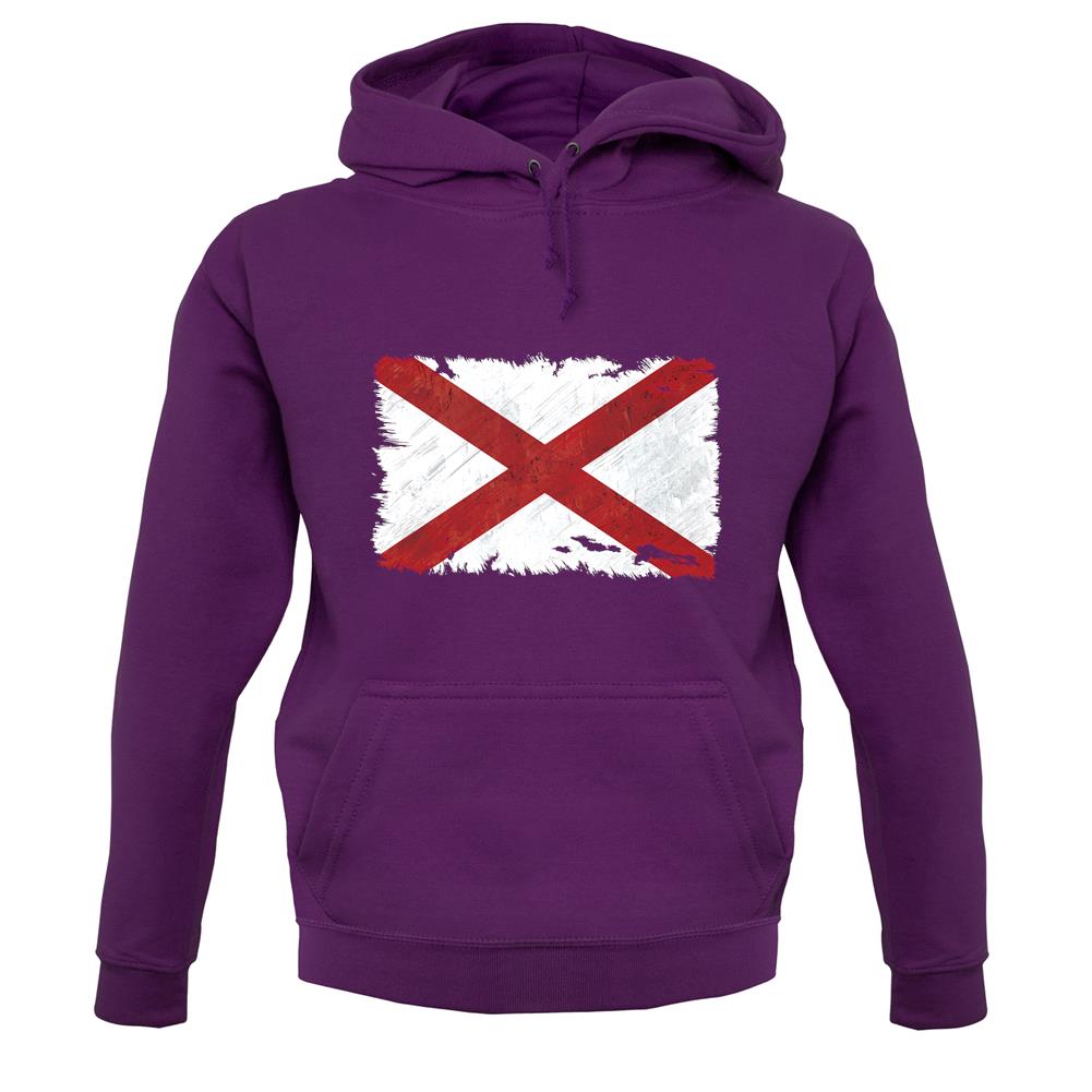 Alabama Grunge Style Flag unisex hoodie