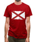 Alabama Grunge Style Flag Mens T-Shirt