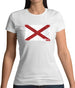 Alabama Grunge Style Flag Womens T-Shirt