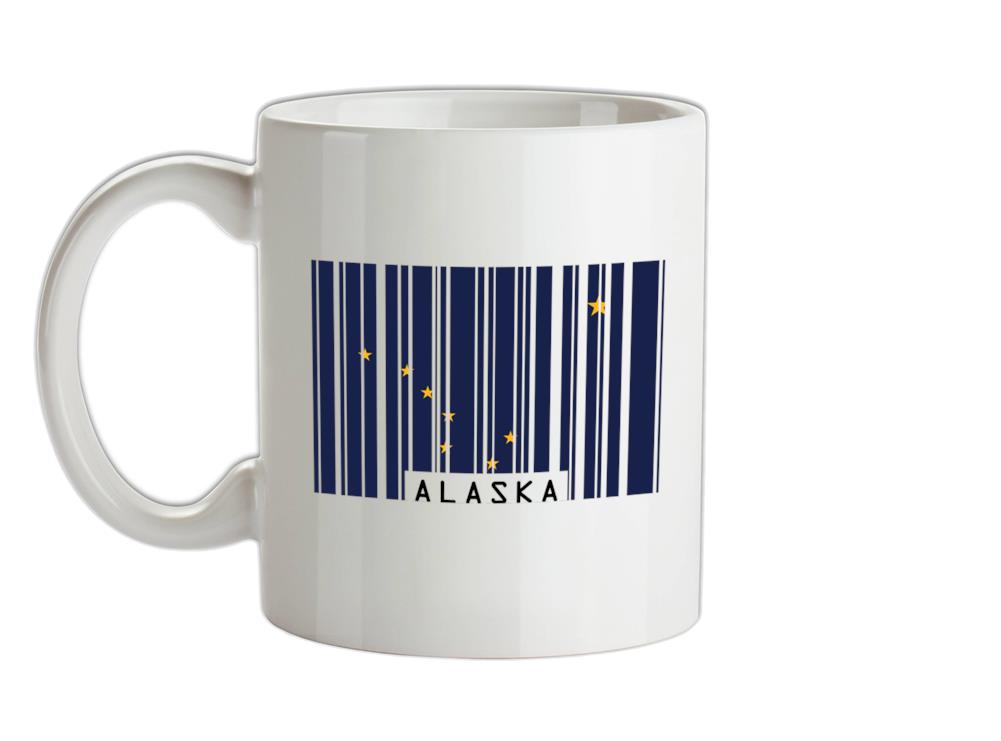 Alaska Barcode Style Flag Ceramic Mug