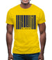 Alaska Barcode Style Flag Mens T-Shirt