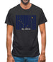 Alaska Barcode Style Flag Mens T-Shirt