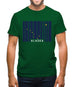 Alaska Barcode Style Flag Mens T-Shirt