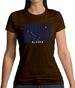 Alaska Barcode Style Flag Womens T-Shirt