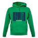 Alaska Barcode Style Flag unisex hoodie