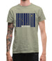 Alaska Barcode Style Flag Mens T-Shirt