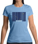 Alaska Barcode Style Flag Womens T-Shirt