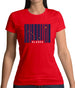 Alaska Barcode Style Flag Womens T-Shirt