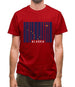 Alaska Barcode Style Flag Mens T-Shirt