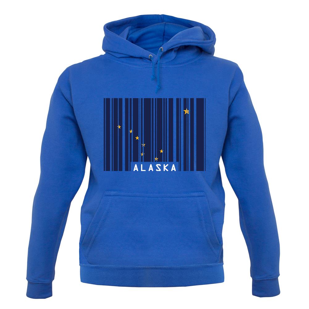 Alaska Barcode Style Flag unisex hoodie