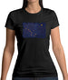Alaska Grunge Style Flag Womens T-Shirt